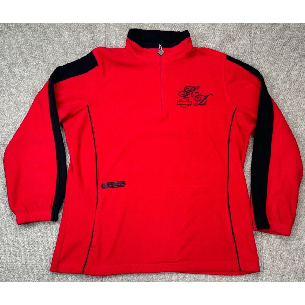 Harley Davidson Vtg Capital City Madison Wisconsin Women's Fleece Jacket Size XL